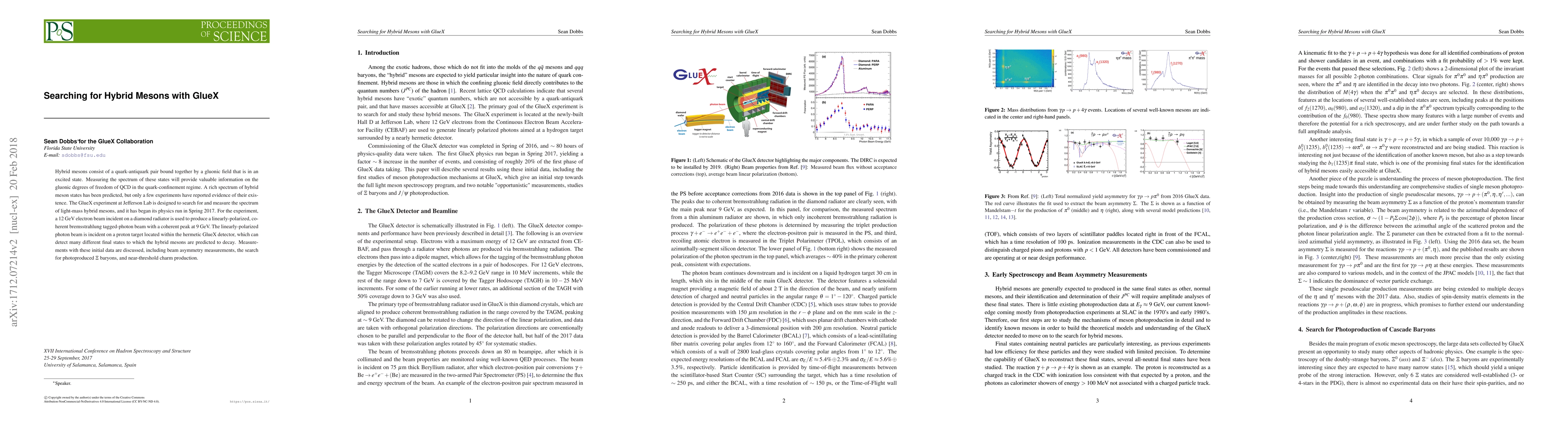 Thumbnail for Searching for Hybrid Mesons with GlueX