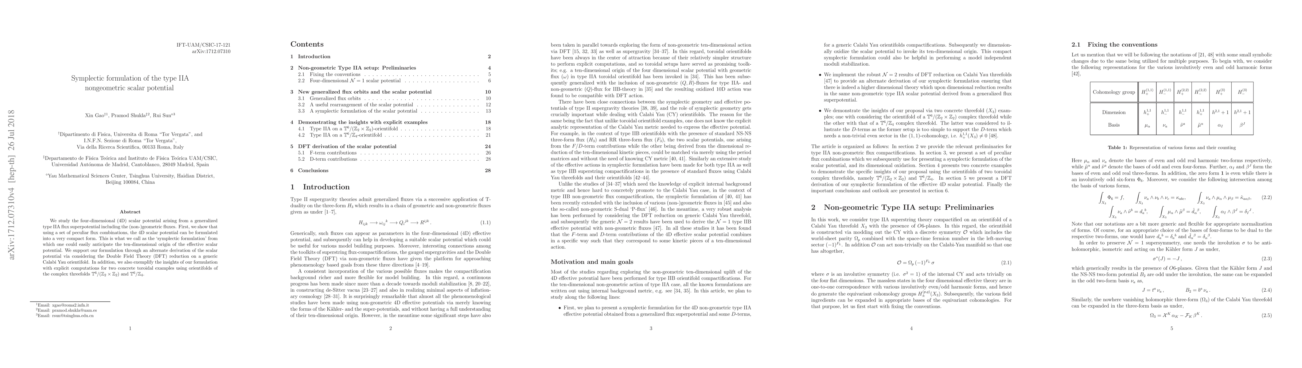 Thumbnail for Symplectic formulation of the type IIA nongeometric scalar potential