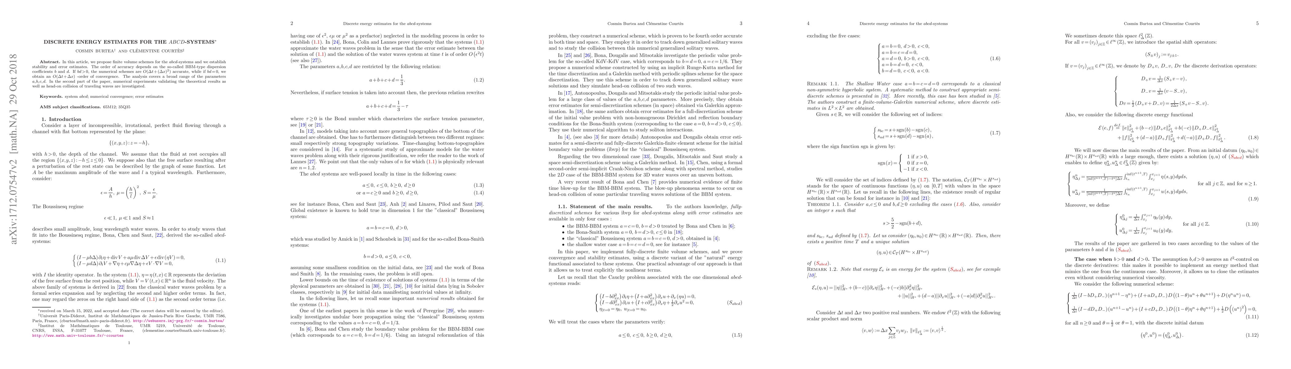Thumbnail for Discrete energy estimates for the abcd-systems