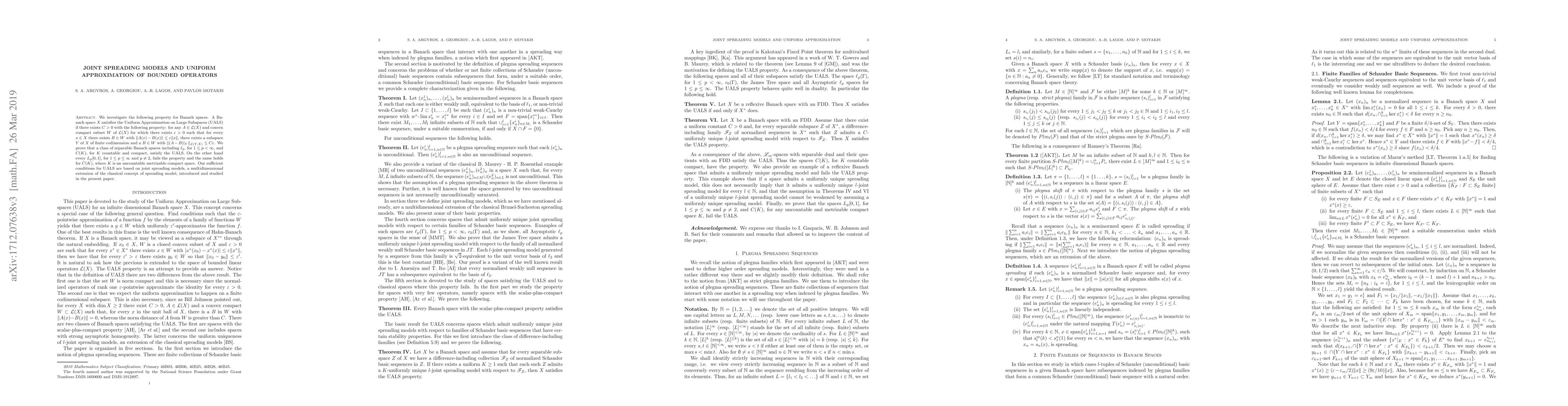 Thumbnail for Joint spreading models and uniform approximation of bounded operators