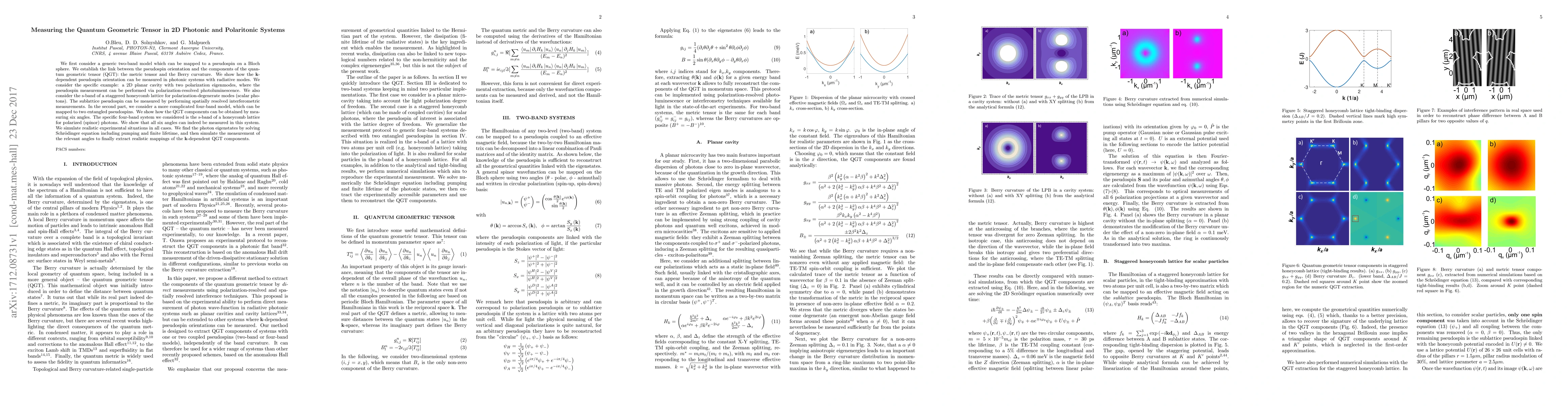 Thumbnail for Measuring the Quantum Geometric Tensor in 2D Photonic and Polaritonic
  Systems