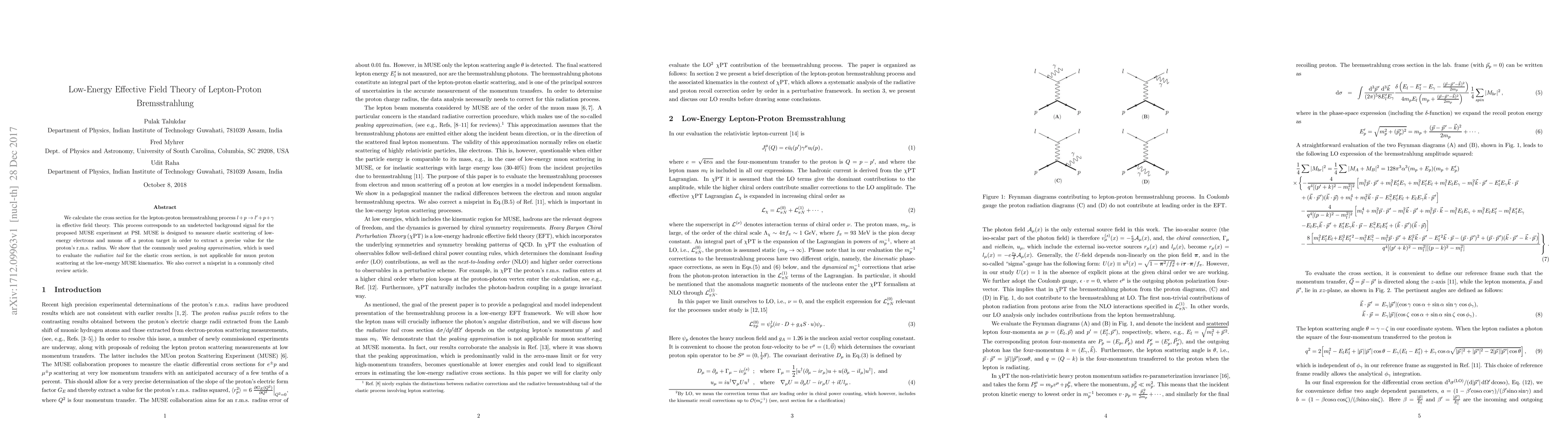 Thumbnail for Low-Energy Effective Field Theory of Lepton-Proton Bremsstrahlung