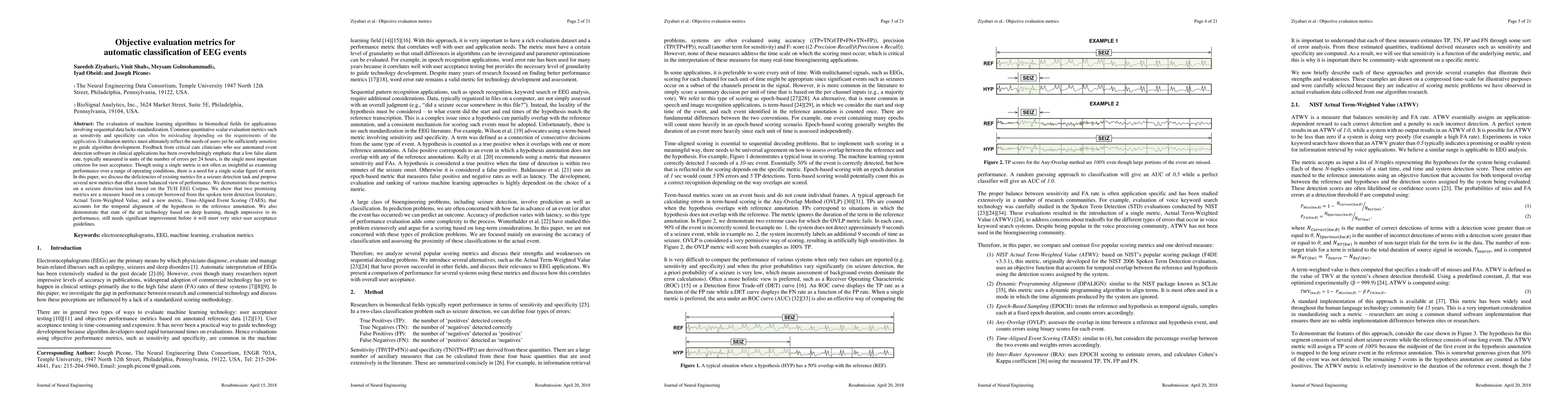 Thumbnail for Objective evaluation metrics for automatic classification of EEG events