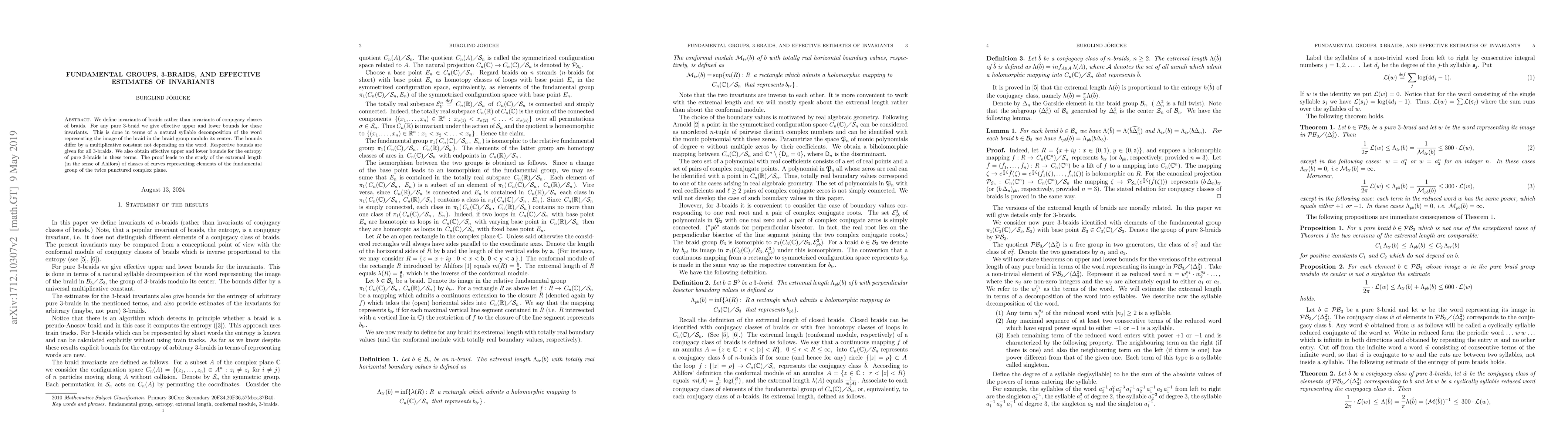 Thumbnail for Fundamental Groups, 3-Braids, and Effective Estimates of Invariants
