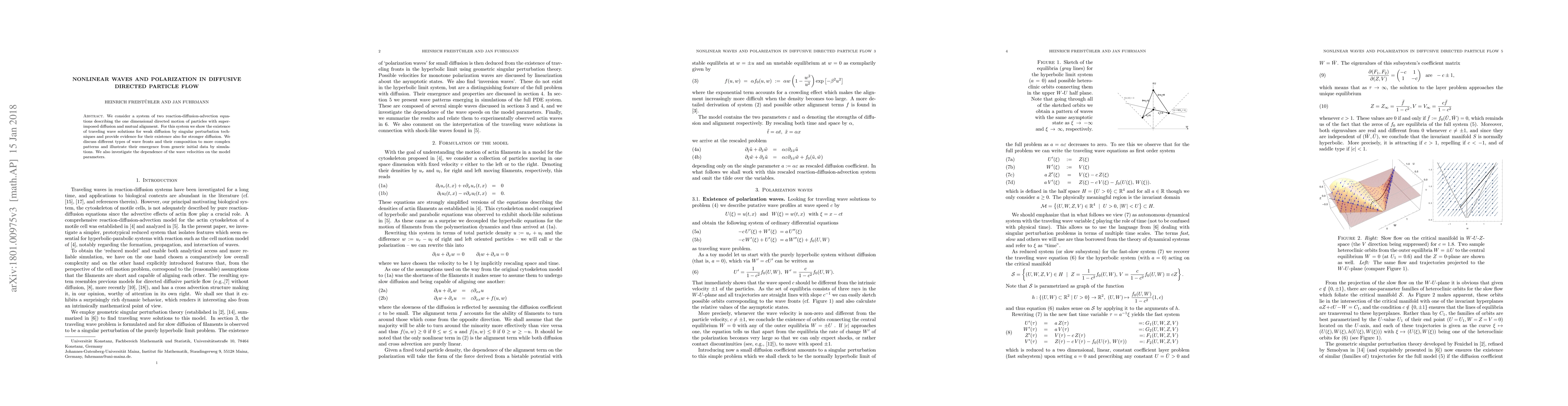 Thumbnail for Nonlinear waves and polarization in diffusive directed particle flow