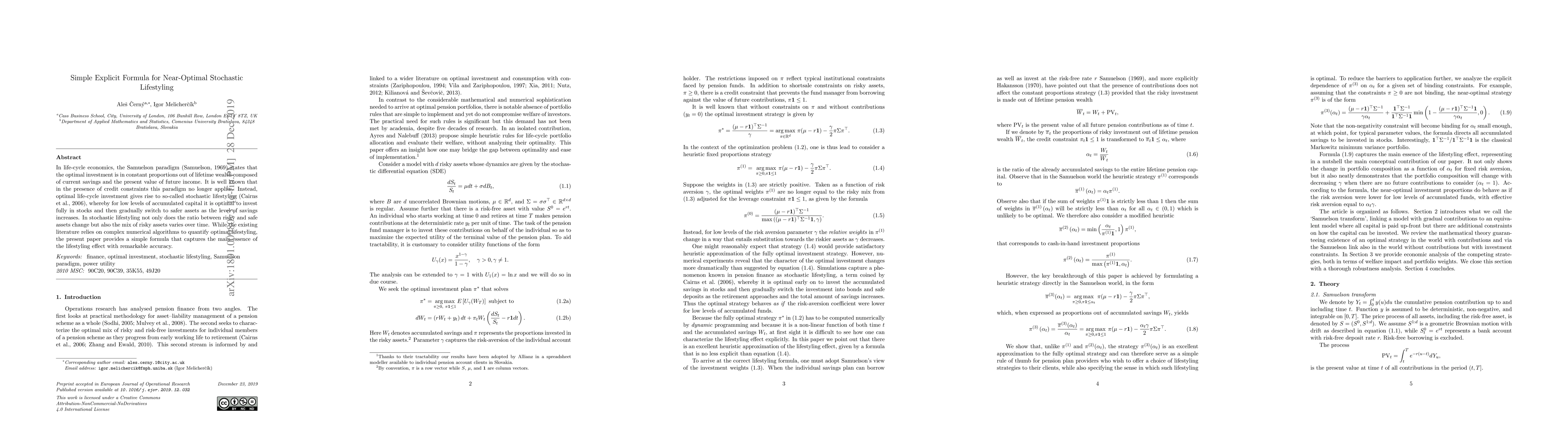 Thumbnail for Simple Explicit Formula for Near-Optimal Stochastic Lifestyling