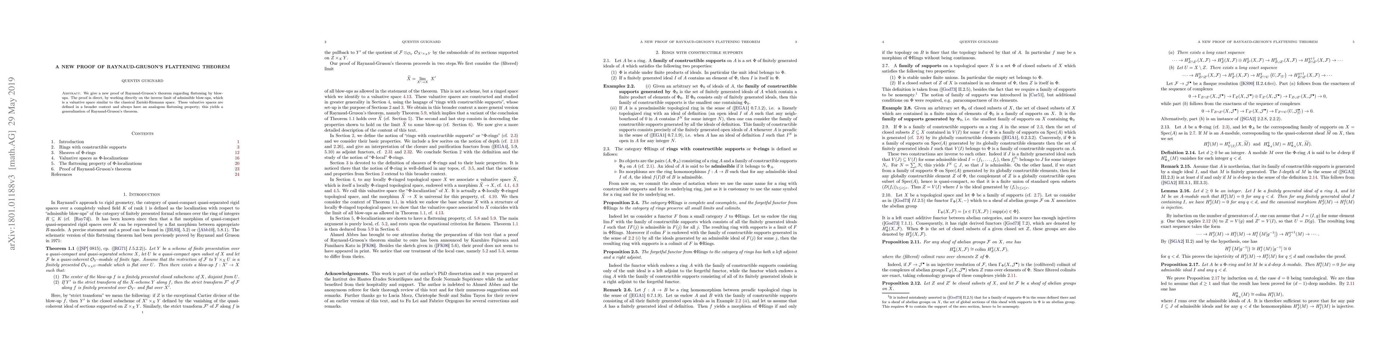 Thumbnail for A new proof of Raynaud-Gruson's flattening theorem