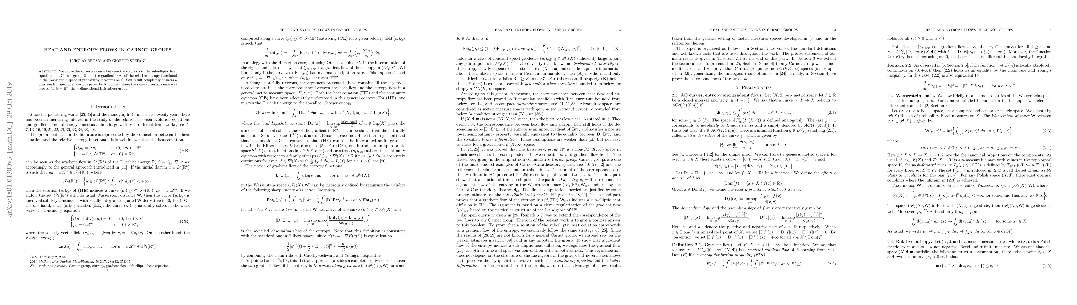 Thumbnail for Heat and entropy flows in Carnot groups
