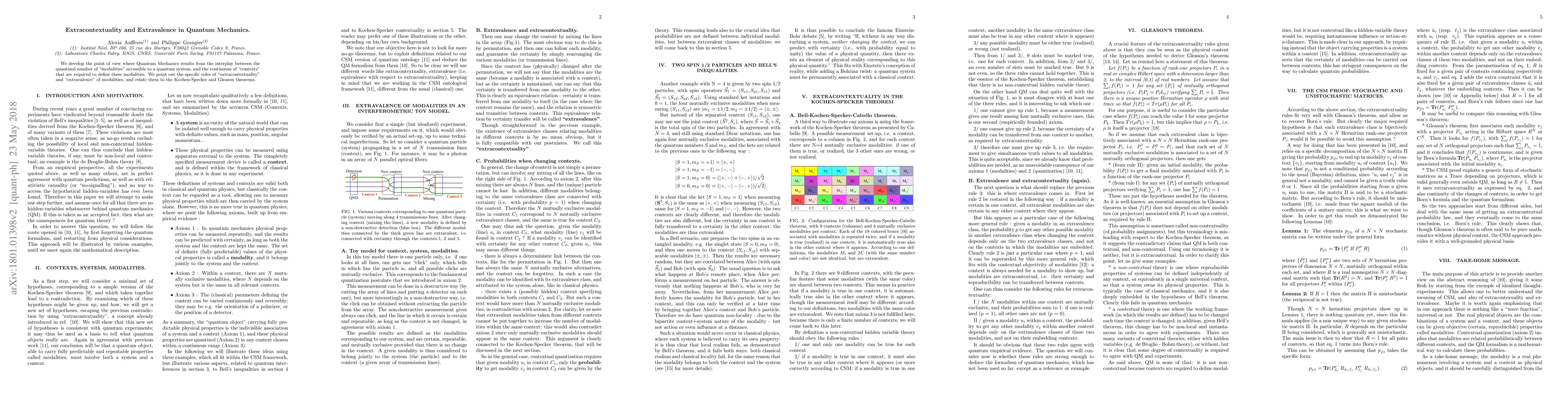 Thumbnail for Extracontextuality and Extravalence in Quantum Mechanics