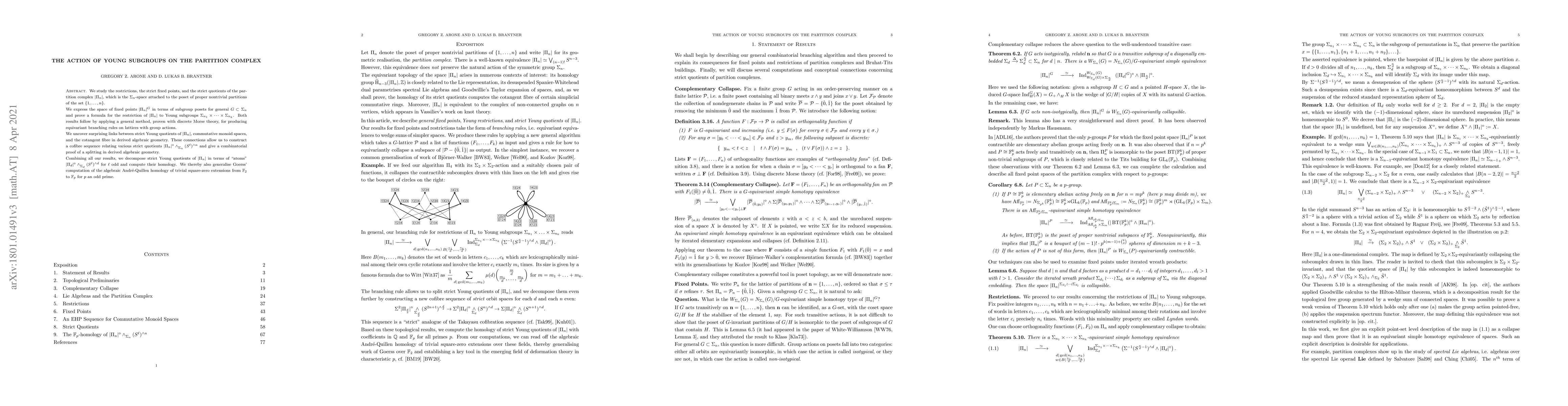 Thumbnail for The Action of Young Subgroups on the Partition Complex