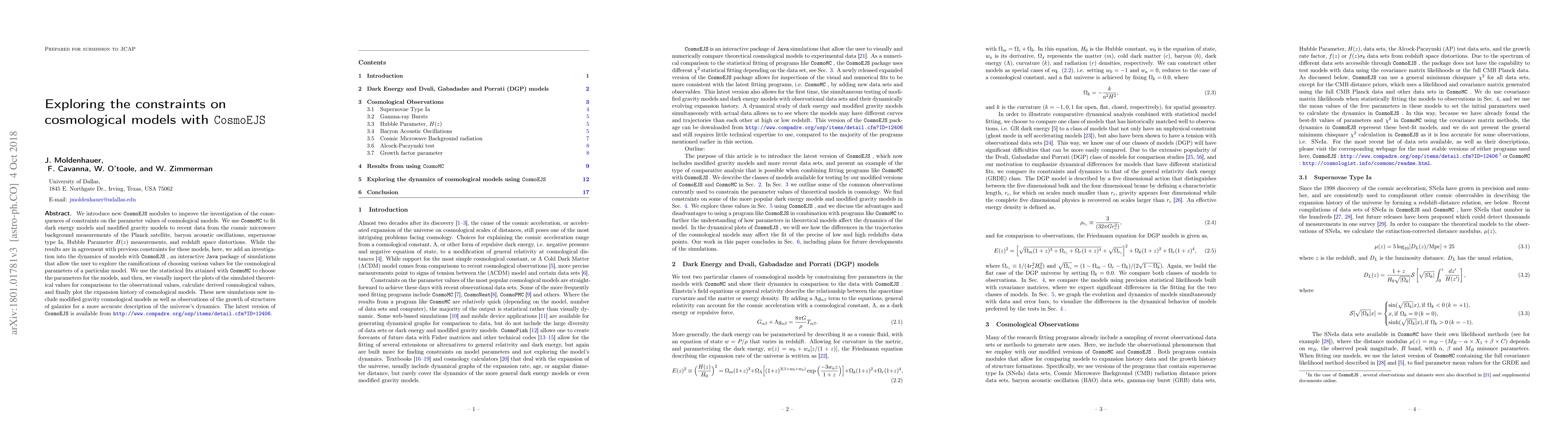 Thumbnail for Exploring the constraints on cosmological models with CosmoEJS