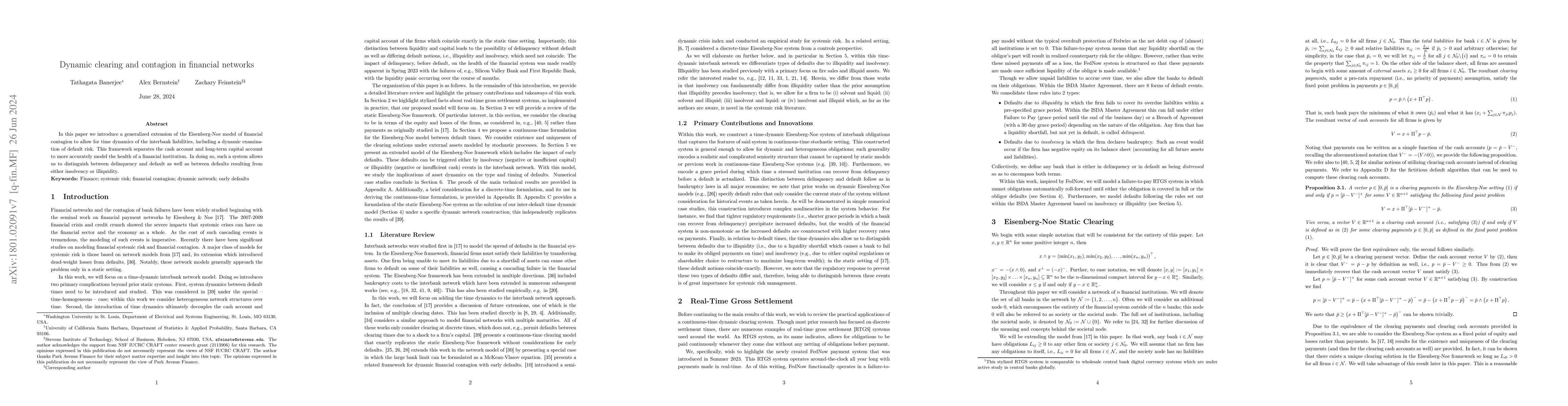 Thumbnail for Dynamic Clearing and Contagion in Financial Networks