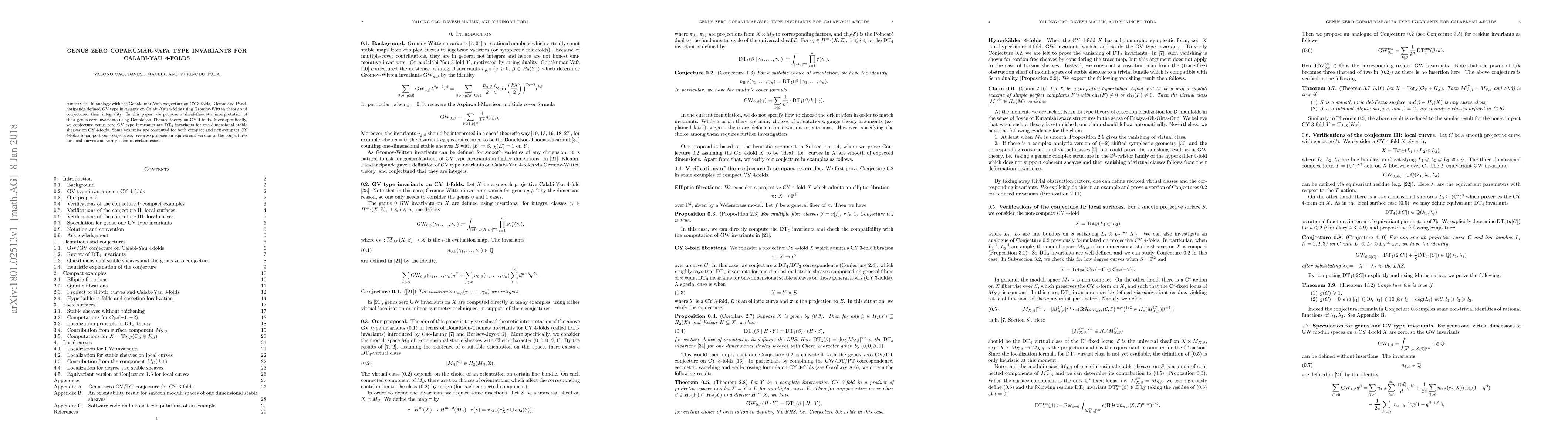 Thumbnail for Genus zero Gopakumar-Vafa type invariants for Calabi-Yau 4-folds