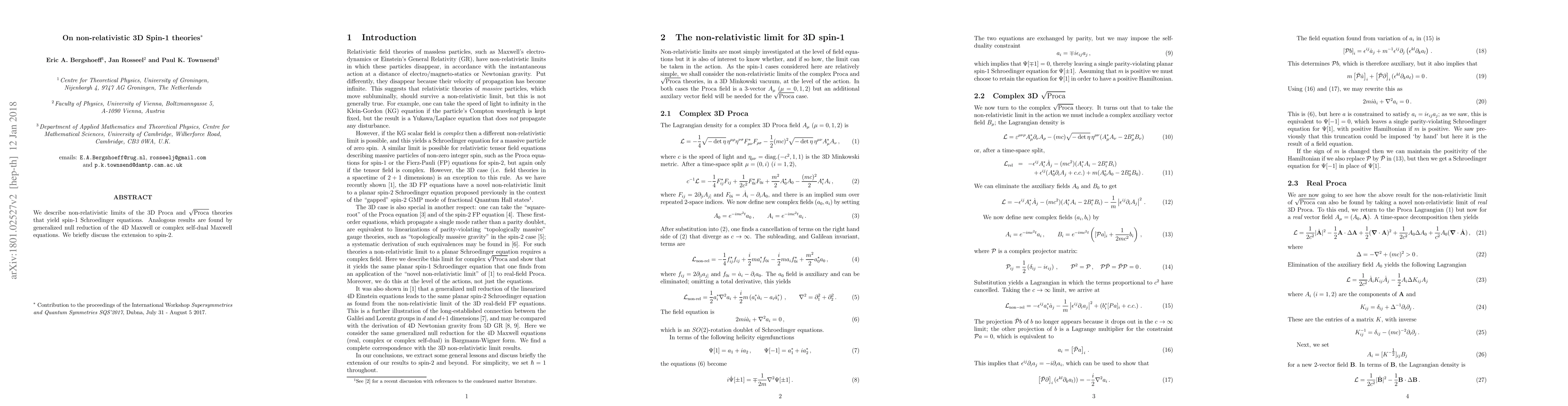 Thumbnail for On nonrelativistic 3D Spin-1 theories