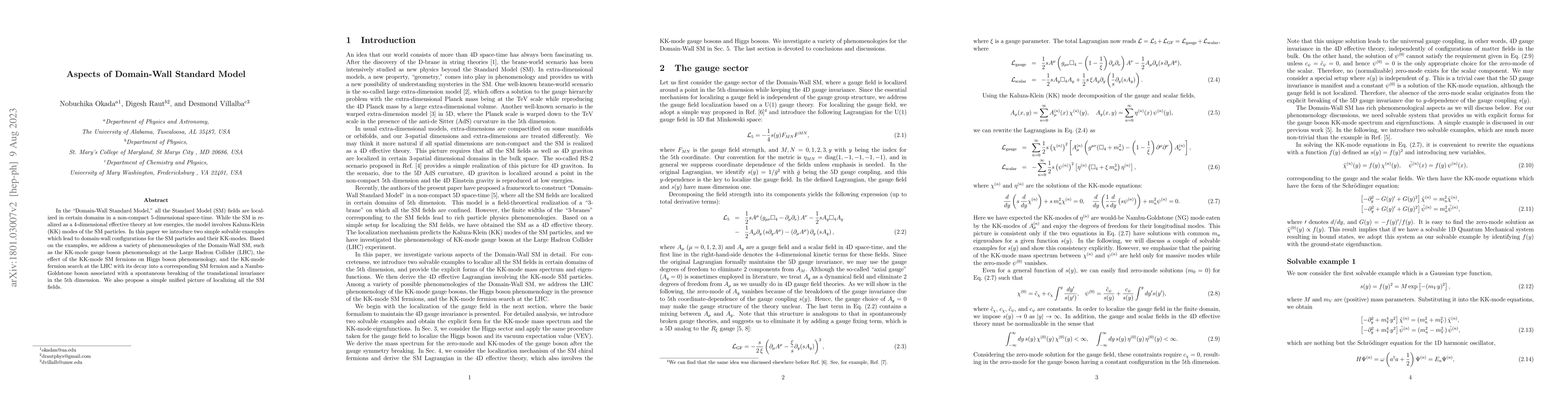Thumbnail for Aspects of Domain-Wall Standard Model