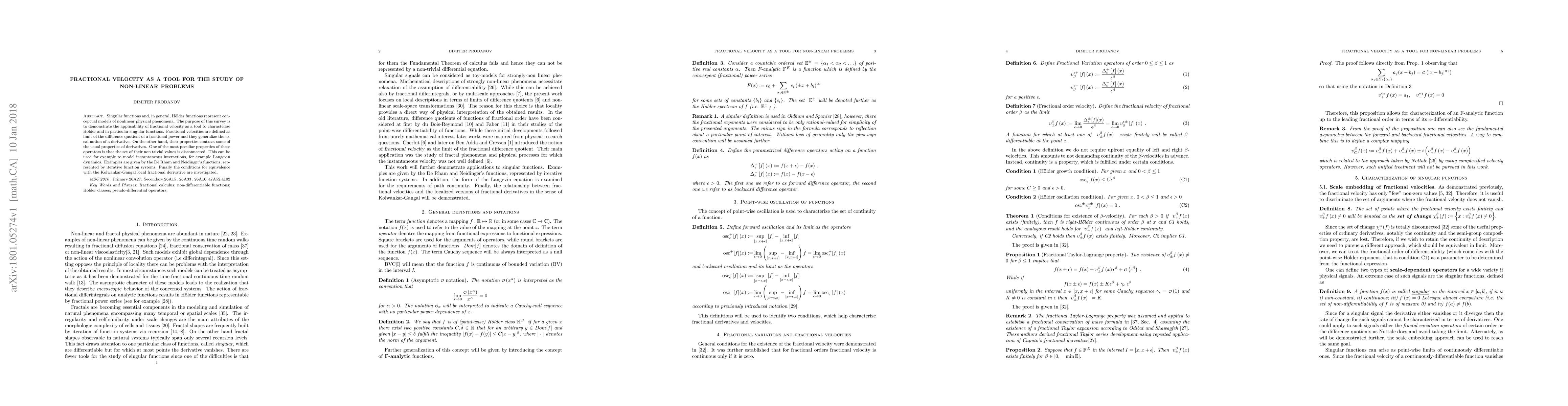 Thumbnail for Fractional velocity as a tool for the study of non-linear problems