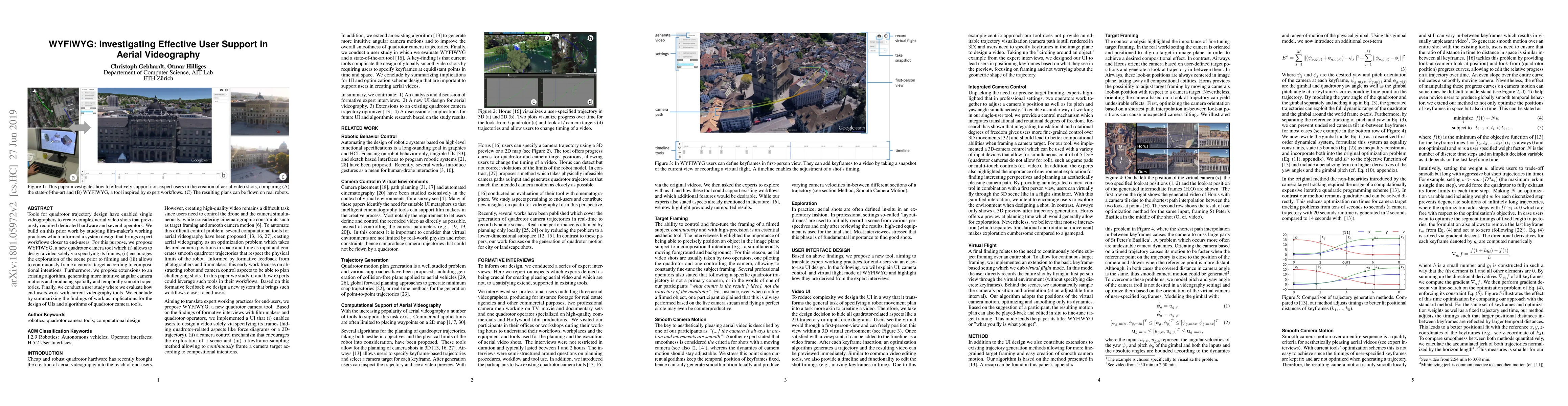Thumbnail for WYFIWYG: Investigating Effective User Support in Aerial Videography