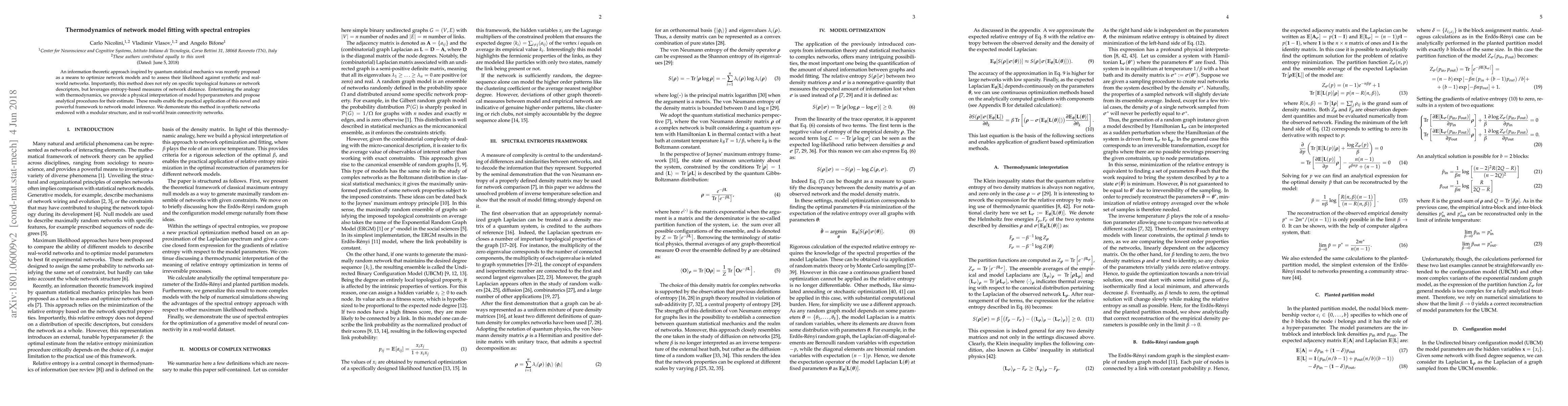 Thumbnail for Thermodynamics of network model fitting with spectral entropies