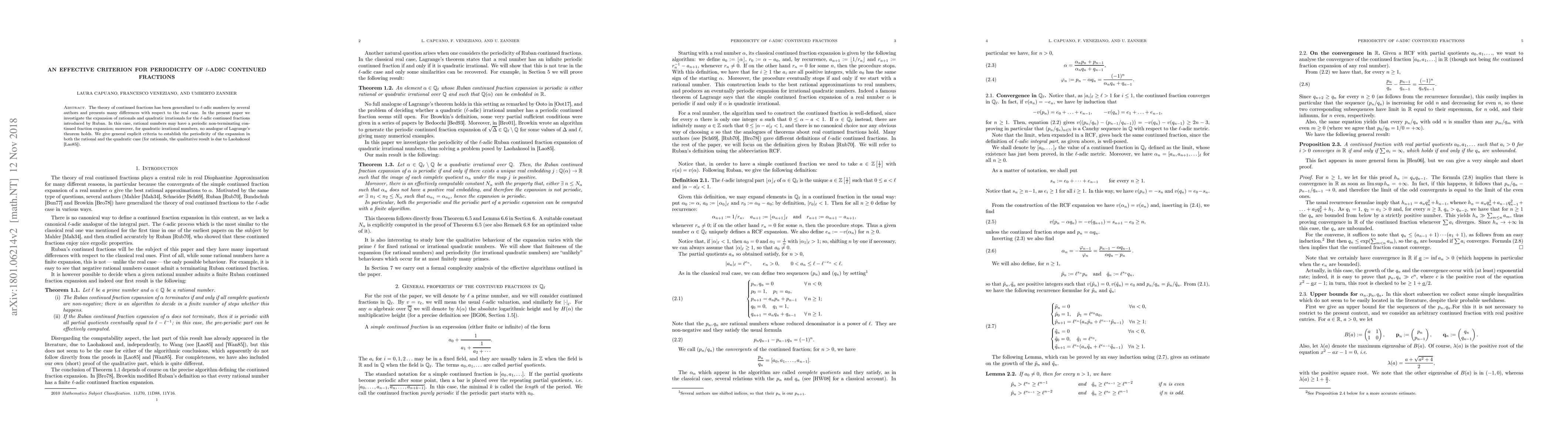 Thumbnail for An effective criterion for periodicity of l-adic continued fractions