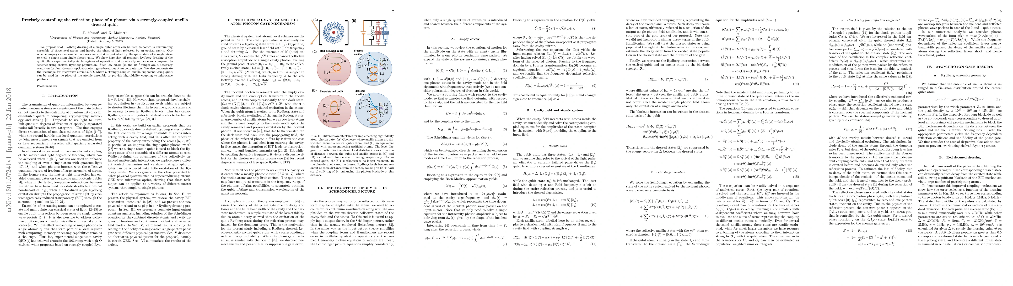 Thumbnail for Precisely controlling the reflection phase of a photon via a
  strongly-coupled ancilla dressed qubit