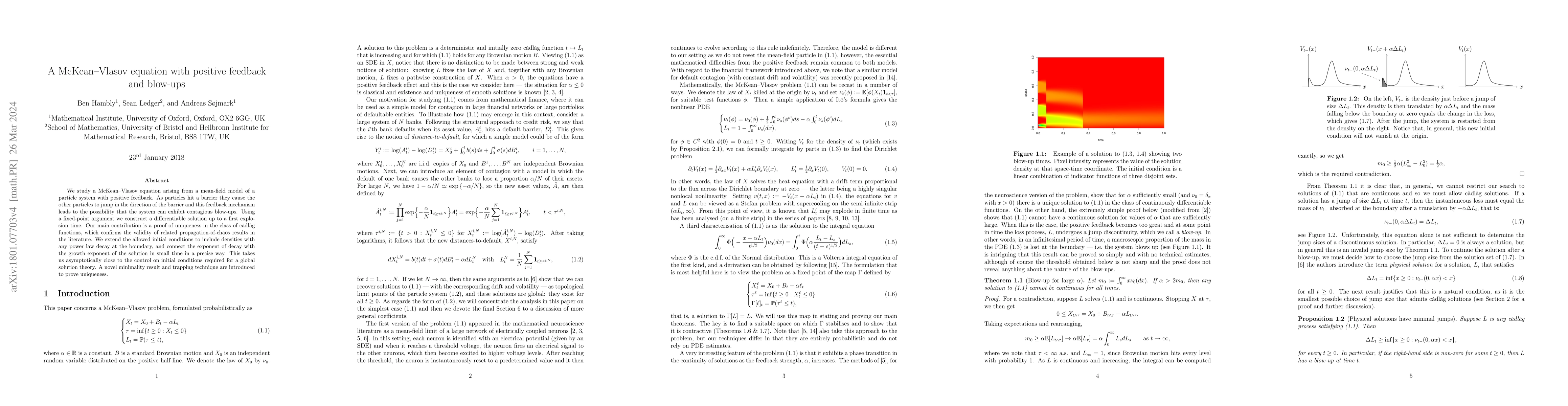 Thumbnail for A McKean--Vlasov equation with positive feedback and blow-ups