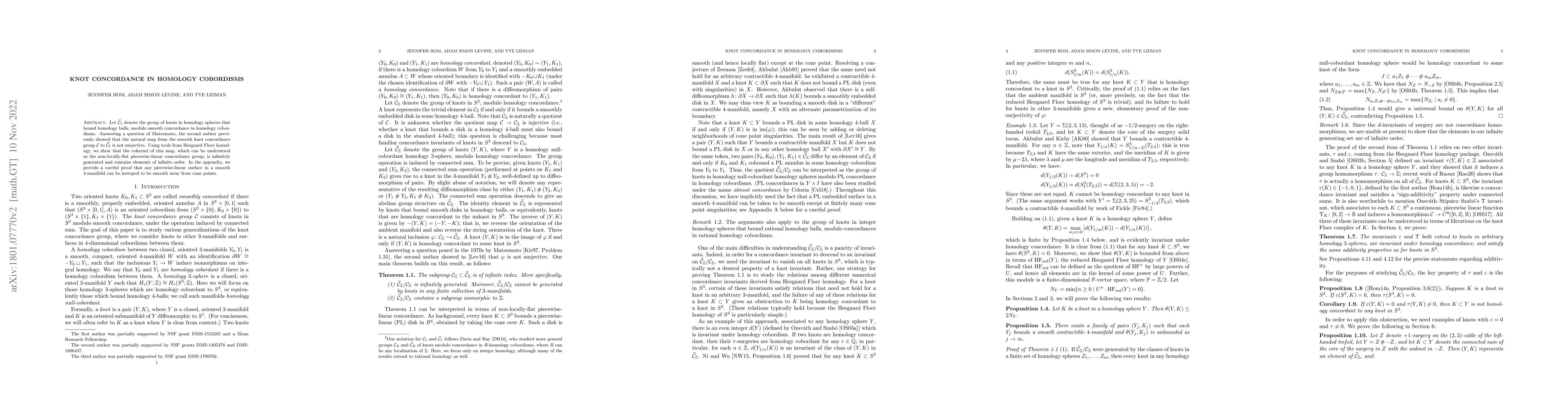 Thumbnail for Knot concordance in homology cobordisms