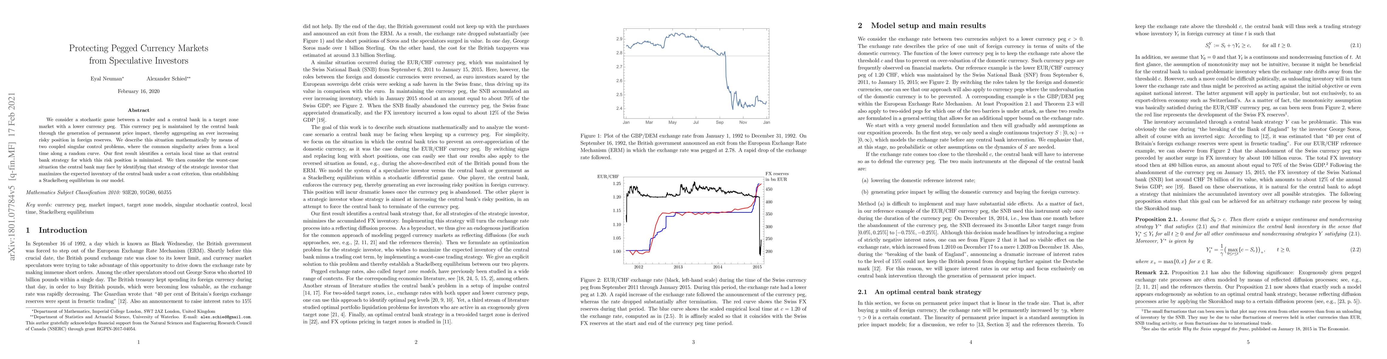 Thumbnail for Protecting Pegged Currency Markets from Speculative Investors