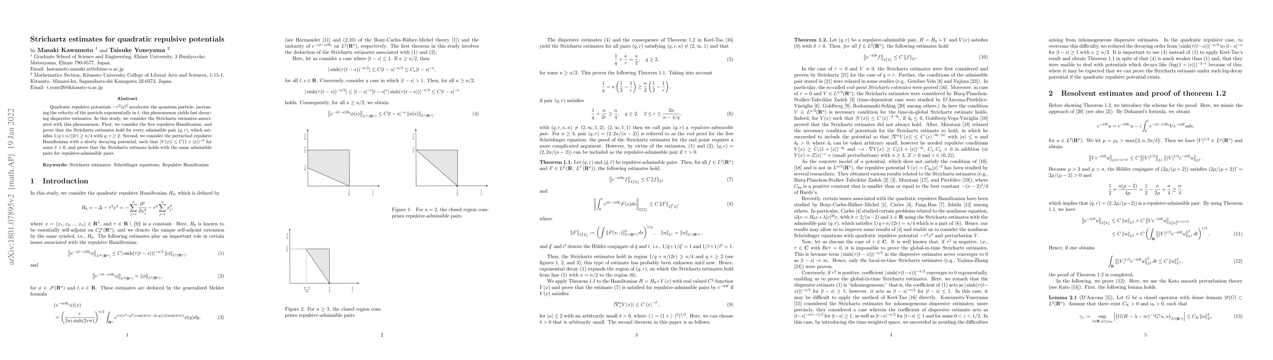 Thumbnail for Strichartz estimates for quadratic repulsive potentials