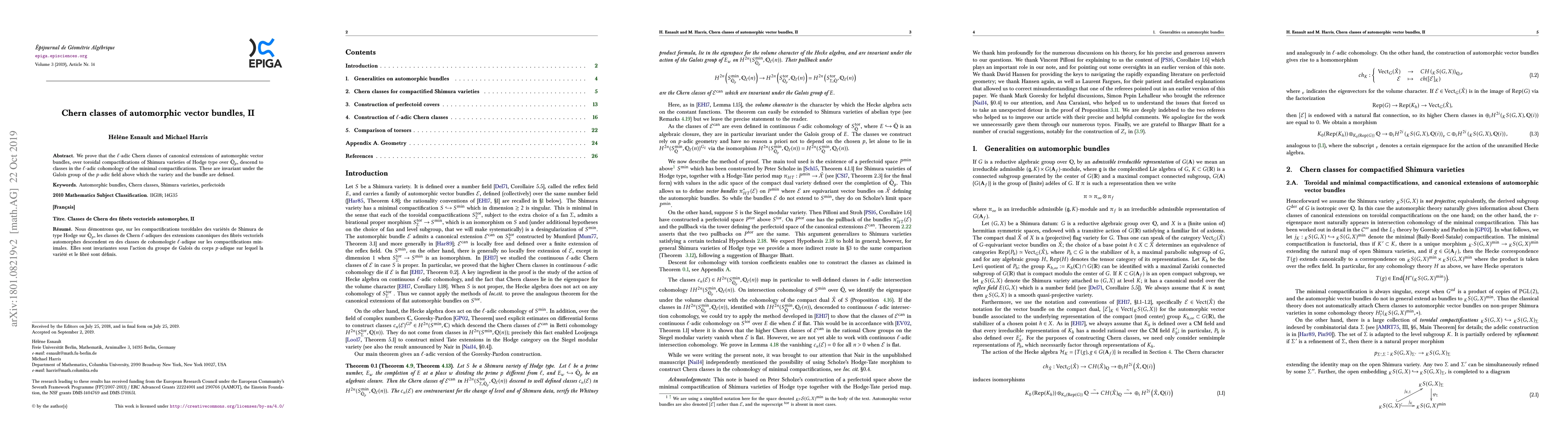 Thumbnail for Chern classes of automorphic vector bundles, II