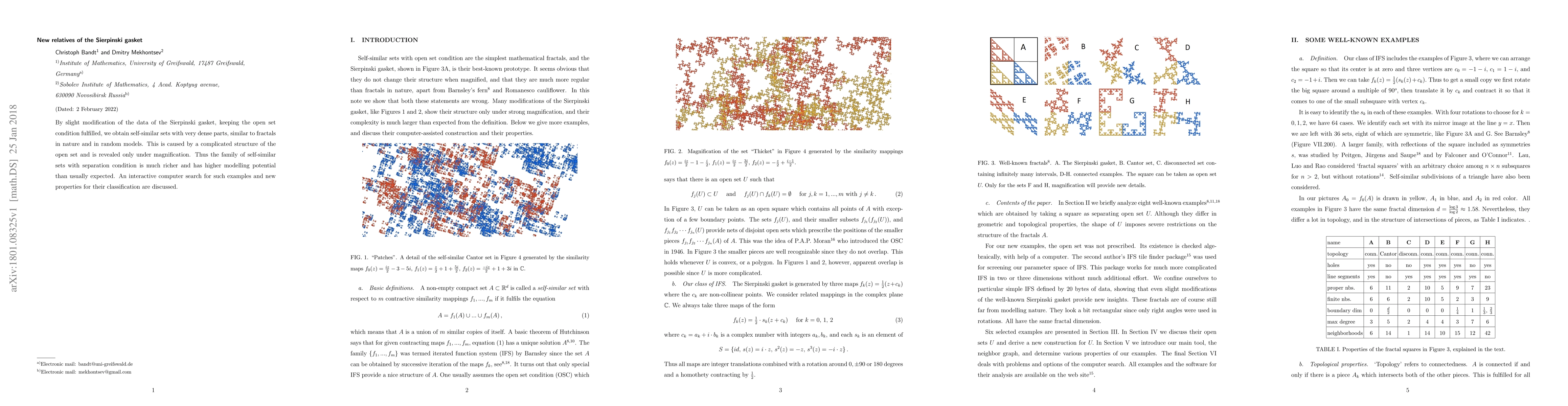 Thumbnail for New relatives of the Sierpinski gasket