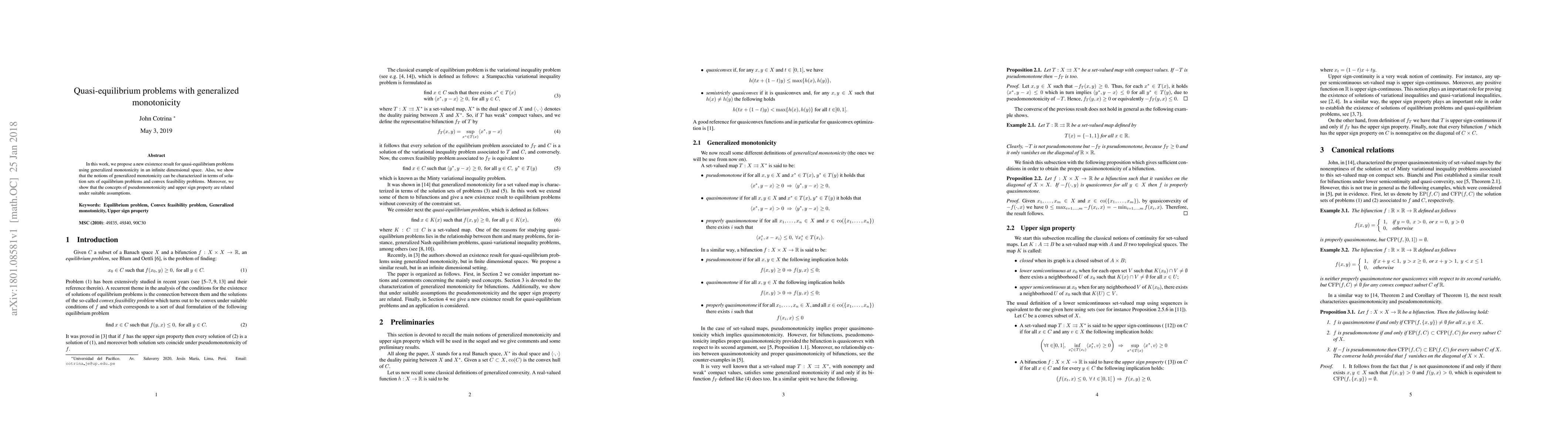 Thumbnail for Quasi-equilibrium problems with generalized monotonicity