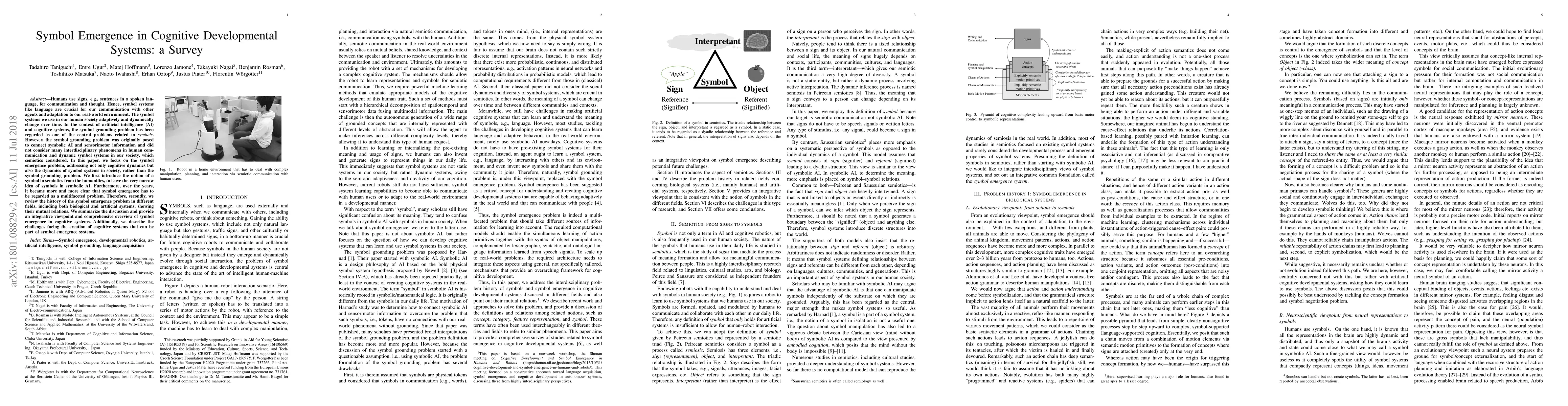 Thumbnail for Symbol Emergence in Cognitive Developmental Systems: a Survey