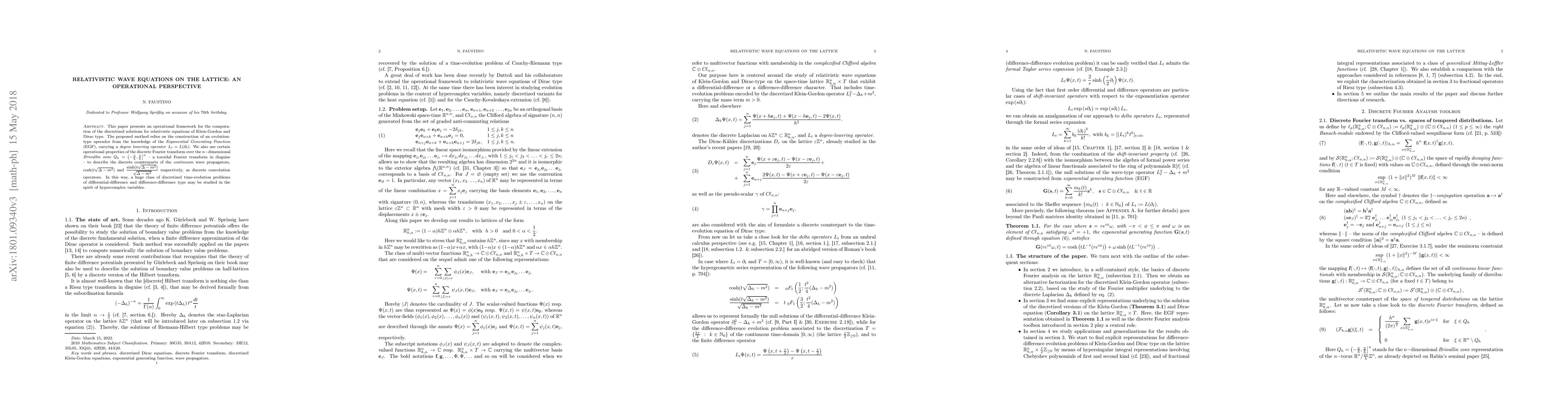 Thumbnail for Relativistic Wave Equations on the lattice: an operational perspective