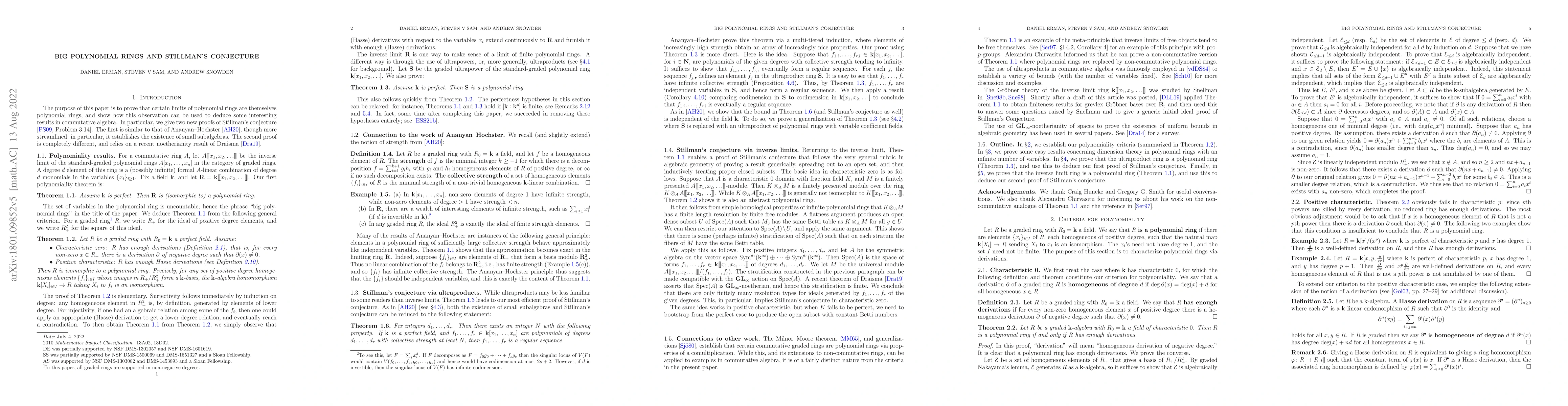 Thumbnail for Big polynomial rings and Stillman's conjecture