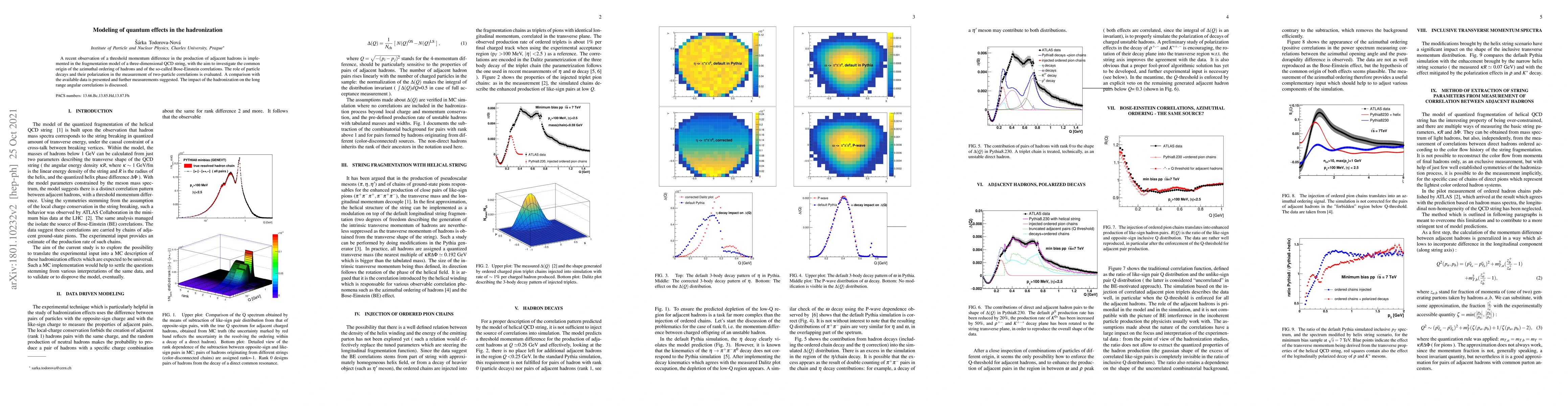 Thumbnail for Modeling of quantum effects in the hadronization