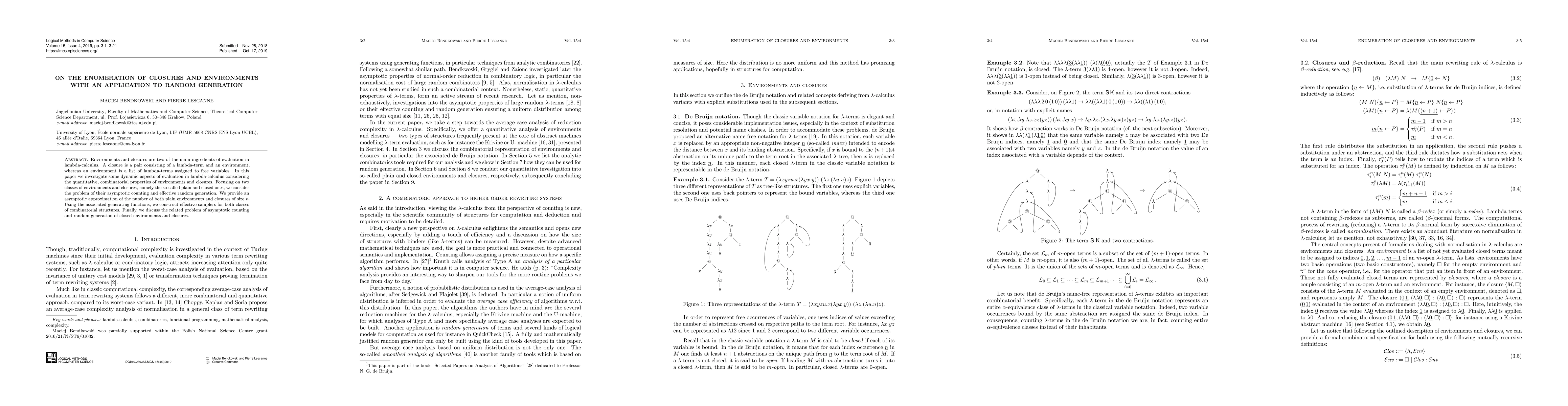 Thumbnail for On the enumeration of closures and environments with an application to
  random generation