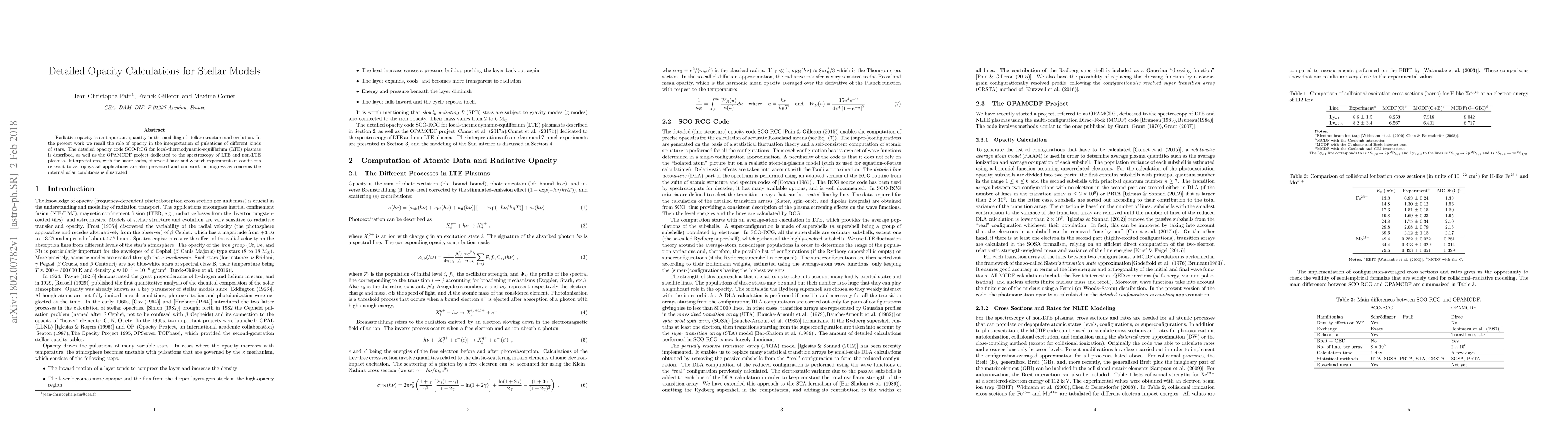 Thumbnail for Detailed Opacity Calculations for Stellar Models