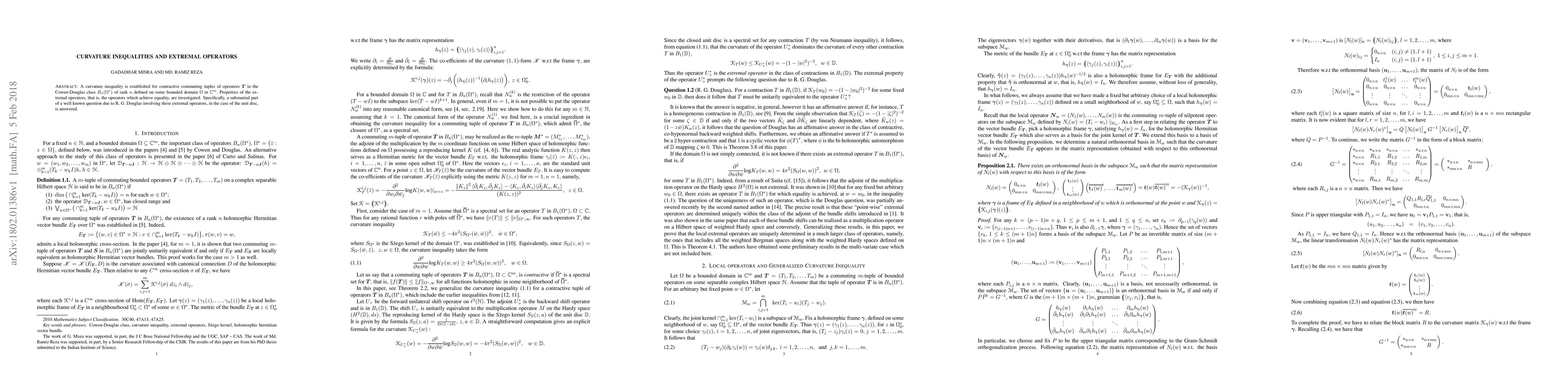 Thumbnail for Curvature Inequalities and Extremal Operators