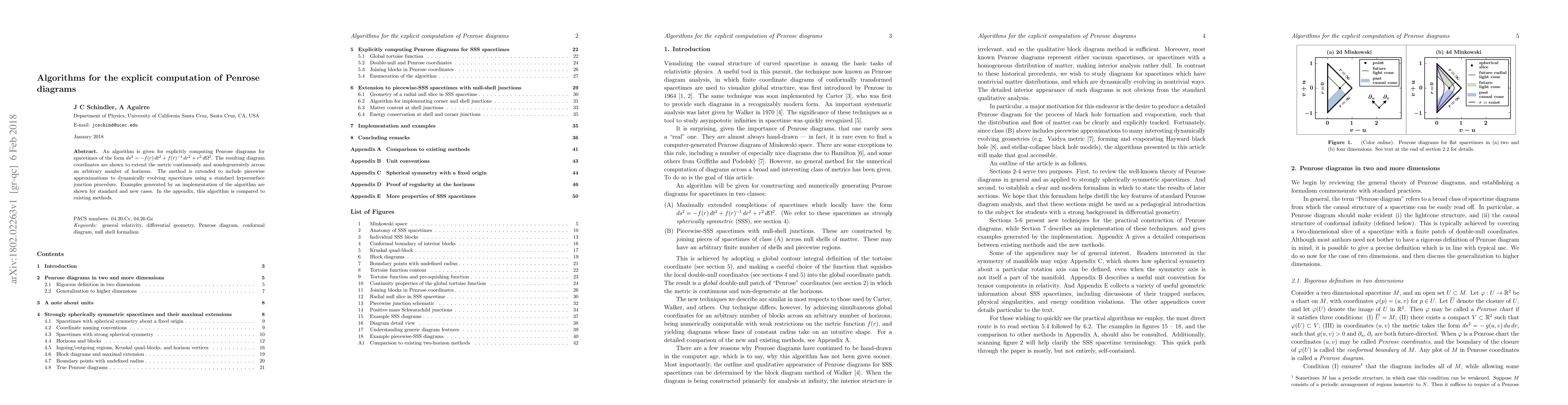 Thumbnail for Algorithms for the explicit computation of Penrose diagrams