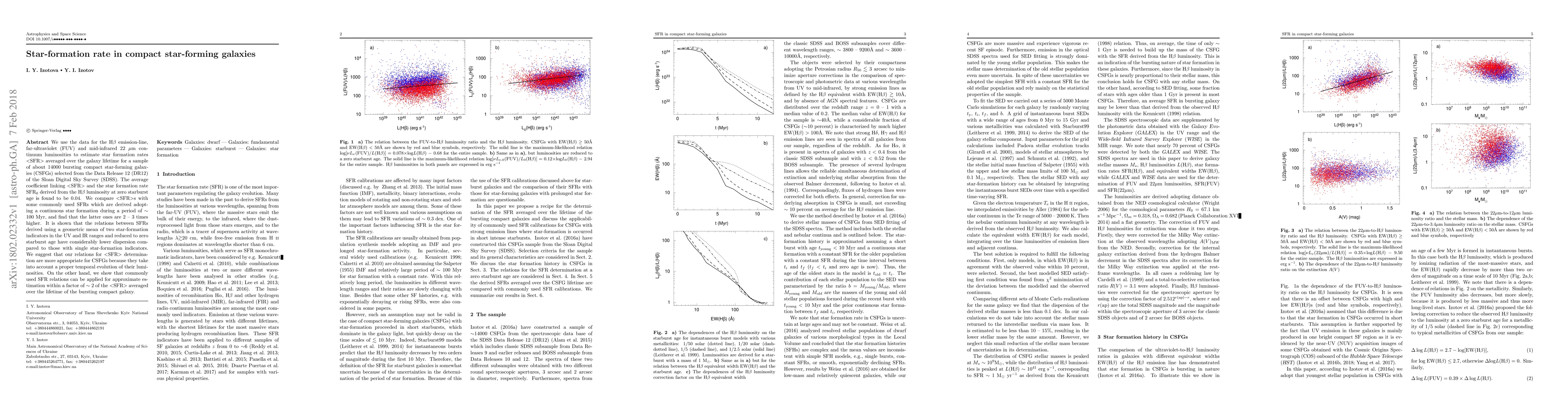 Thumbnail for Star-formation rate in compact star-forming galaxies