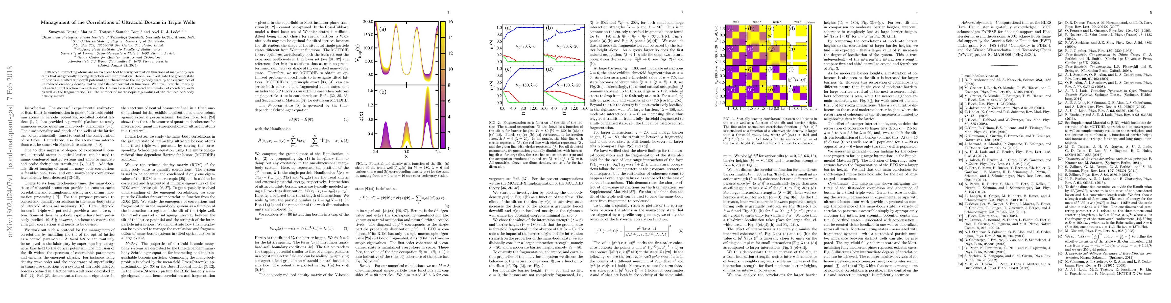 Thumbnail for Management of the Correlations of Ultracold Bosons in Triple Wells