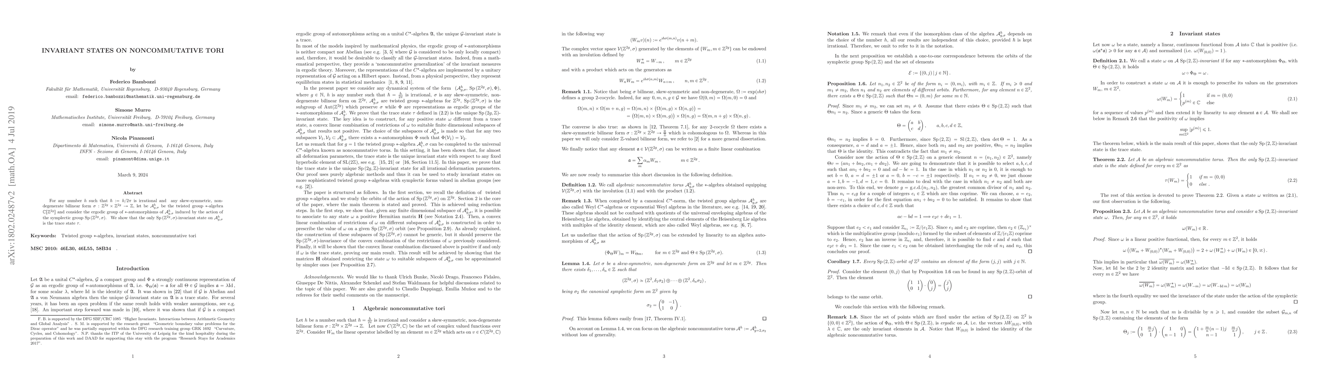 Thumbnail for Invariant states on noncommutative tori