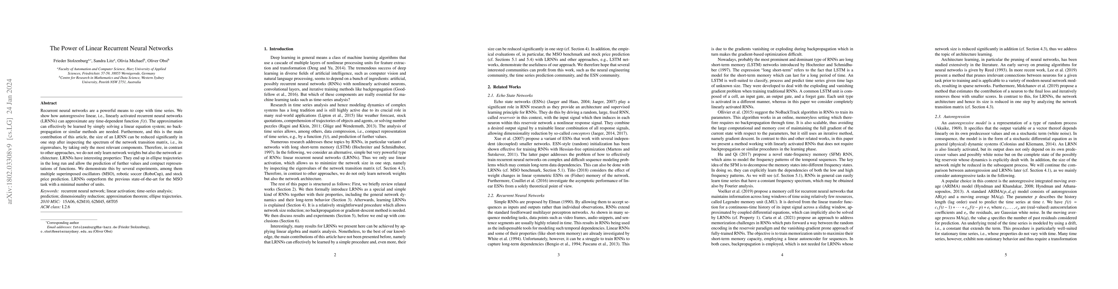 Thumbnail for The Power of Linear Recurrent Neural Networks