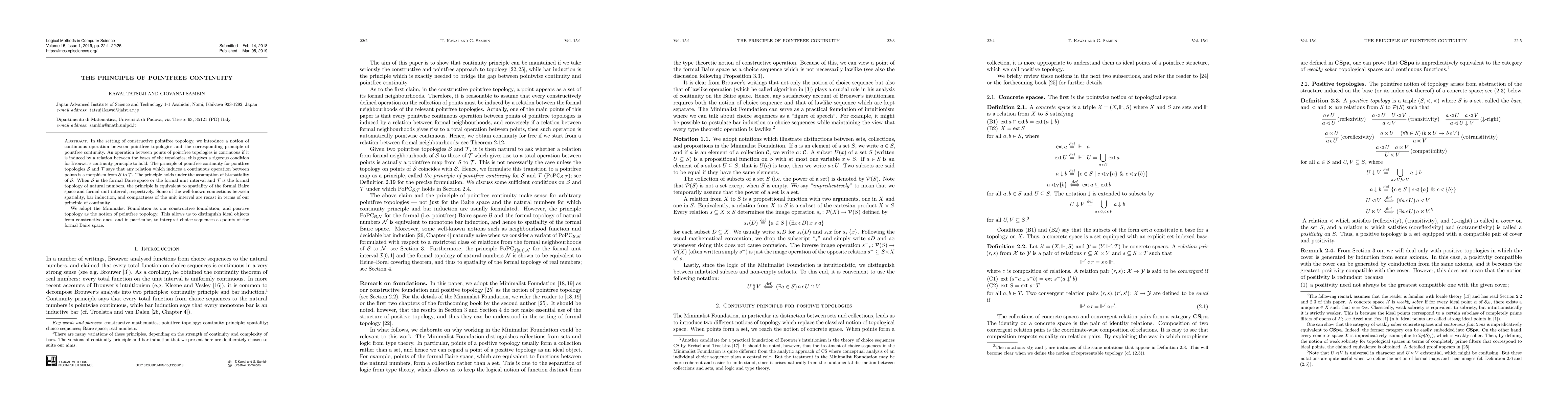 Thumbnail for The principle of pointfree continuity