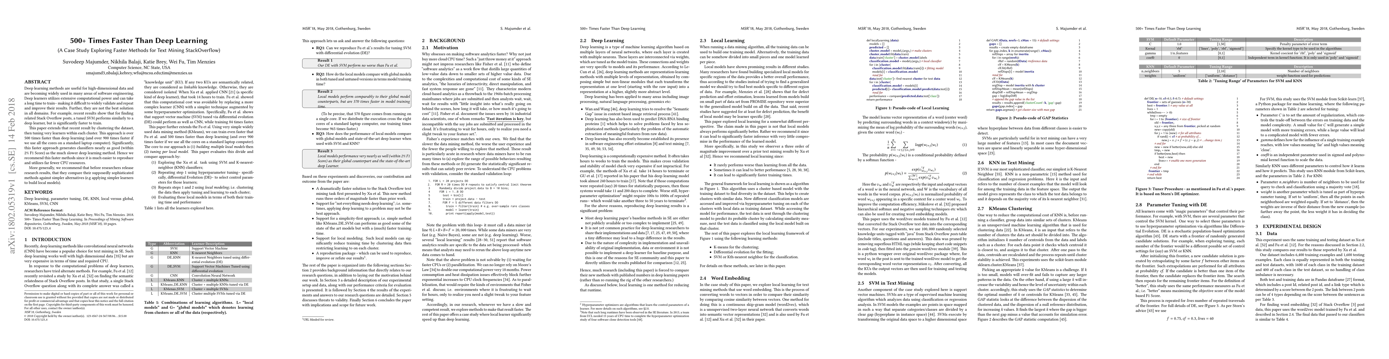 Thumbnail for 500+ Times Faster Than Deep Learning (A Case Study Exploring Faster
  Methods for Text Mining StackOverflow)