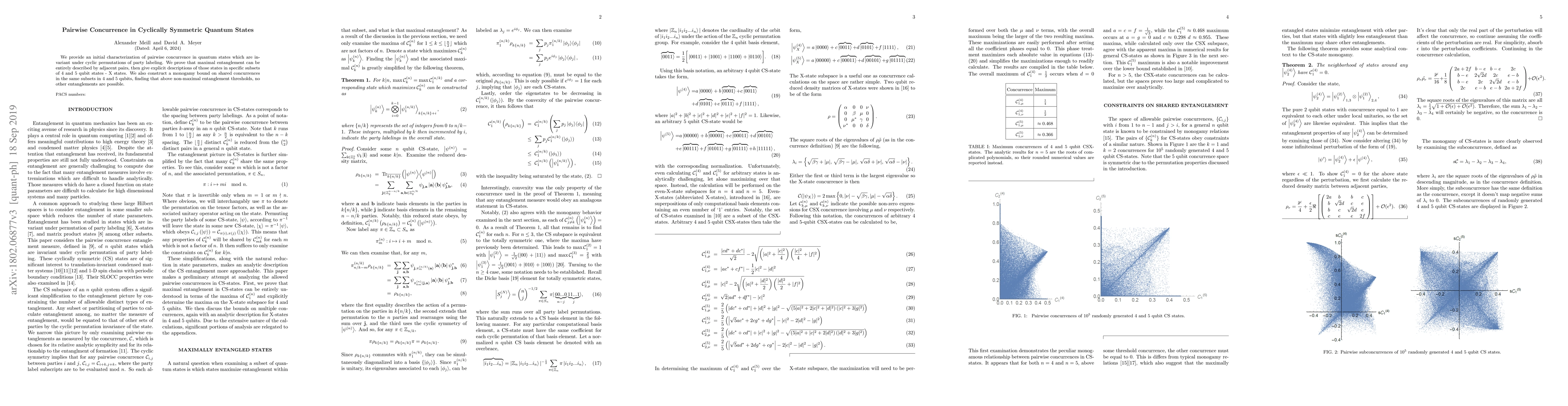 Thumbnail for Pairwise Concurrence in Cyclically Symmetric Quantum States