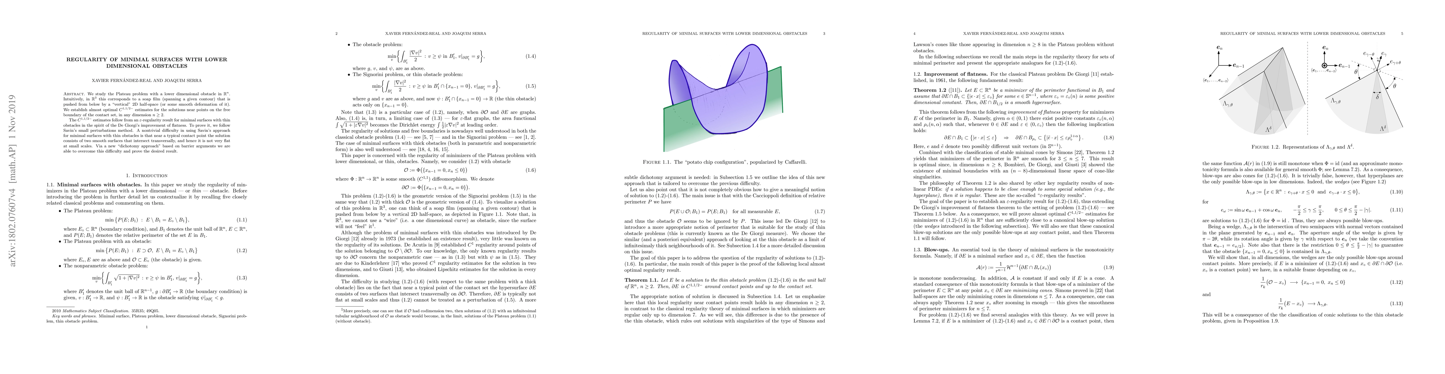 Thumbnail for Regularity of minimal surfaces with lower dimensional obstacles