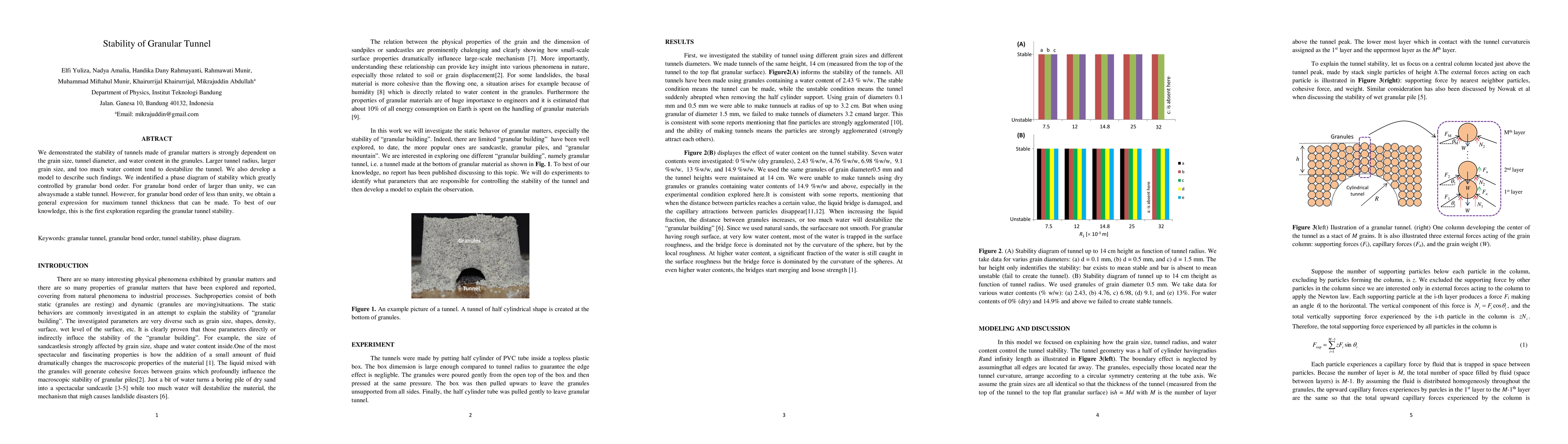 Thumbnail for Stability of Granular Tunnel