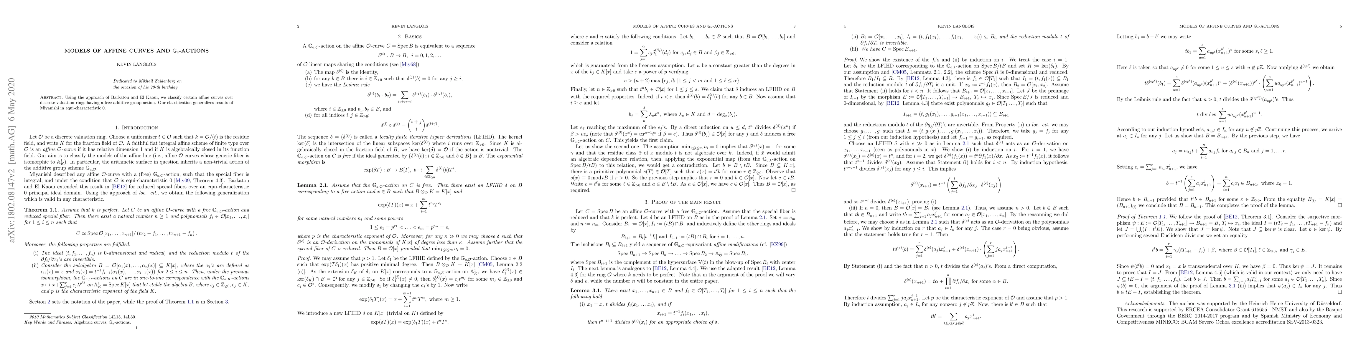 Thumbnail for Models of affine curves and Ga-actions