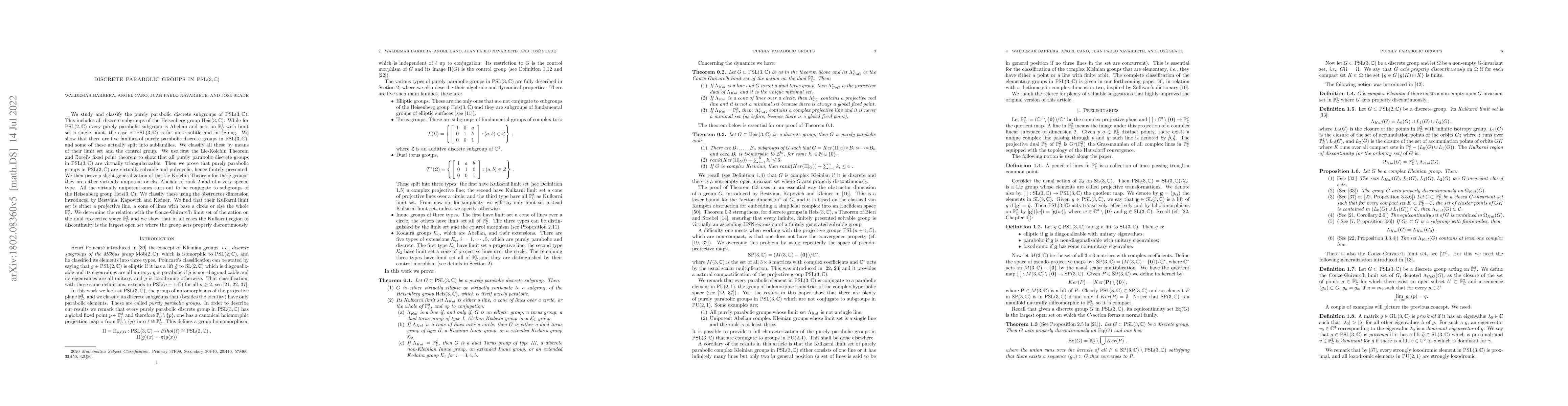 Thumbnail for Discrete parabolic groups in ${\rm PSL}(3, \Bbb{C})$